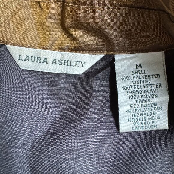 Vintage Laura Ashley Jacket Womens‎ Embroidered Floral M Boho Gypsy Hippie Light - Picture 6 of 8